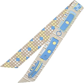 美品　エルメス　ツイリー　コリエドシアン　ブルー×イエロー　美品　シルクスカーフ Amazon | [エルメス] ツイリー コリエ・ド・シアン・リミックス シルク